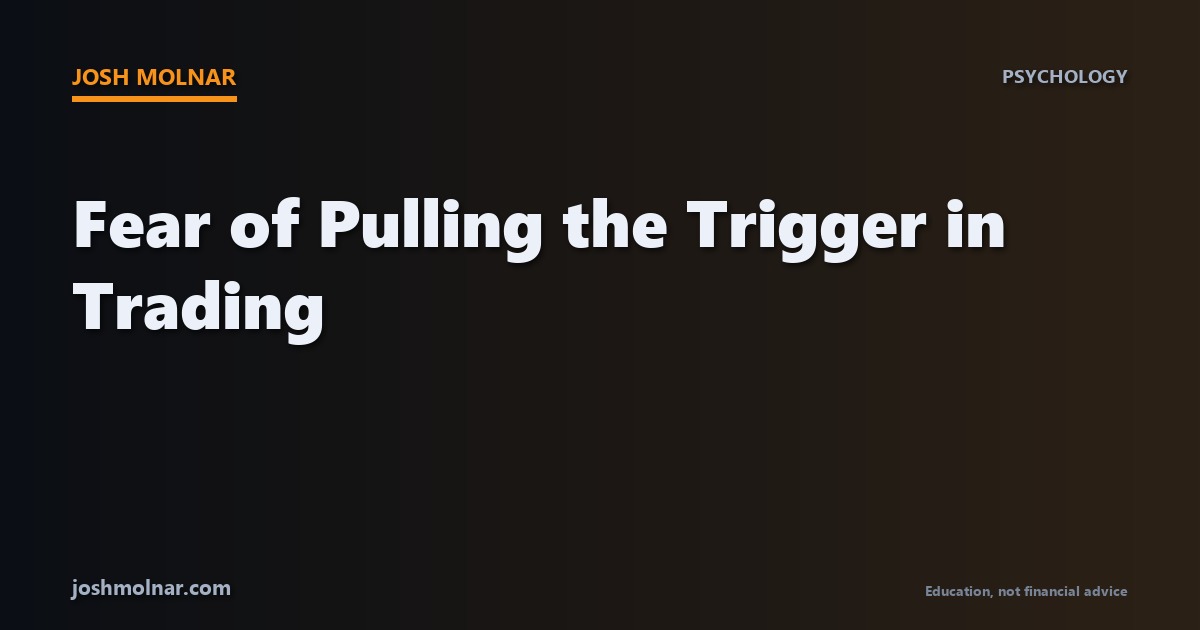 Fear of pulling the trigger in trading, a psychology guide by Josh Molnar