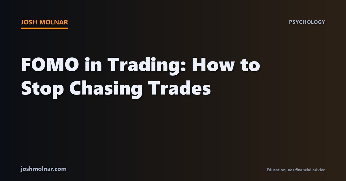 FOMO in trading concept image illustrating the psychology of chasing trades