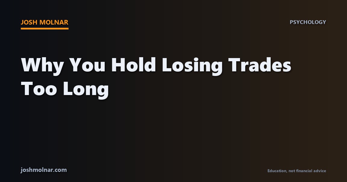 Illustration about holding losing trades too long and the psychology behind it