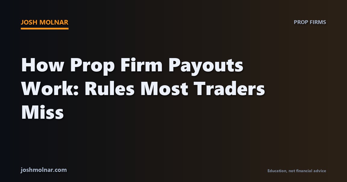 Prop firm payout rules and profit split structure, showing how prop firm payouts work for funded traders