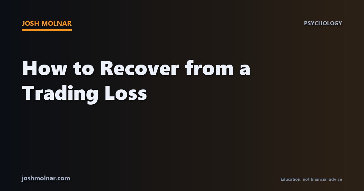 Conceptual image about how to recover from a trading loss and rebuild your process