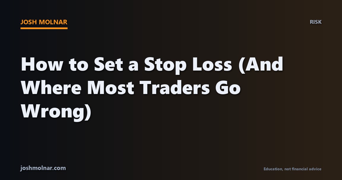 Branded card explaining how to set a stop loss for day trading