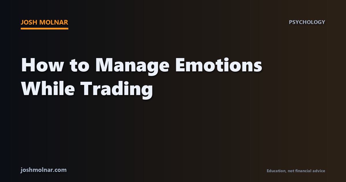 Trader at a screen practicing emotional discipline and managing emotions in trading
