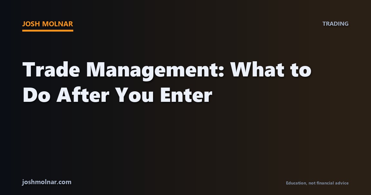 Trade management checklist concept for day traders on joshmolnar.com
