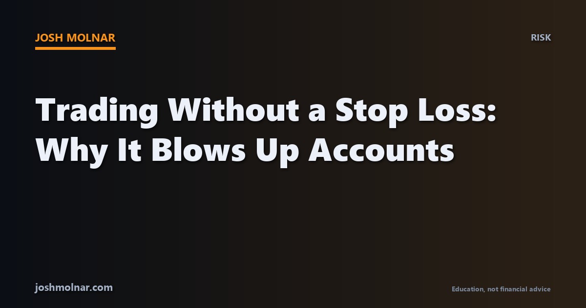 Branded card on trading without a stop loss and why it blows up trading accounts