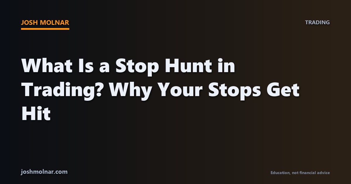 Concept image of a sharp price wick through a stop-loss zone, illustrating a stop hunt in trading